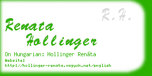 renata hollinger business card